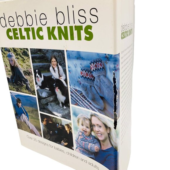Debbie Bliss Celtic Knits Hard Cover Dust Jacket Knit Pattern Book Vintage 2000 - Picture 14 of 14
